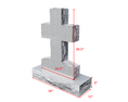 Load image into Gallery viewer, UPRIGHT CROSS (GRAY)
